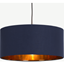 Picture of Oro Pendant Drum Lamp Shade, Navy and  Copper
