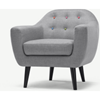 Picture of Ritchie Armchair, Pearl Grey with Rainbow Buttons