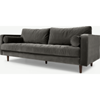 Picture of Scott 3 Seater Sofa, Concrete Cotton Velvet