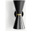Picture of Ogilvy Wall Lamp, Matt Black and Antique Brass