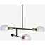 Picture of Tangle Chandelier Pendant 3 Lights, Matt Black, Smoke Grey and Antique Brass
