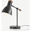 Picture of Cohen Bedside Table Lamp, Deep Grey and American Oak