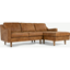 Picture of Dallas Right Hand Facing Chaise End Corner Sofa, Outback Tan Premium Leather