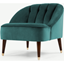 Picture of Margot Accent Armchair, Peacock Blue Velvet