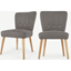 Picture of Set of 2 Charley Dining Chairs, Graphite Grey and Oak