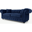 Picture of Branagh 2 Seater Chesterfield Sofa, Electric Blue Velvet