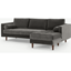 Picture of Scott 4 Seater Right Hand Facing Chaise End Corner Sofa, Concrete Cotton Velvet