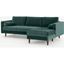 Picture of Scott 4 Seater Right Hand Facing Chaise End Corner Sofa, Petrol Cotton Velvet