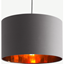 Picture of Oro Extra Large Pendant Drum Lamp Shade, Grey and Copper