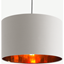 Picture of Oro Extra Large Pendant Drum Lamp Shade, White Clay and Copper