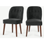 Picture of Set of 2 Margot Dining Chairs, Midnight Grey Velvet