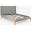 Picture of Roscoe Double Bed, Cool Grey & Oak Legs