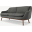 Picture of Oslo 3 Seater Sofa, Marl Grey with Dark Stained Oak Legs