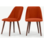 Picture of Lule Set of 2 Dining Chairs, Flame Orange Velvet