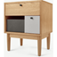 Picture of Campton Bedside Table, Oak & Grey