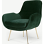 Picture of Moby Accent Armchair, Pine Green Velvet