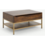 Picture of Lomond Lift Top Coffee Table with Storage, Dark Mango Wood & Brass