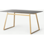Picture of Haku 6 Seat Dining Table, Brass and Smoked glass