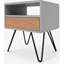 Picture of Ukan Bedside Table, Grey & Oak