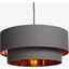 Picture of Oro Layered Pendant Drum Lamp Shade, Grey and  Copper