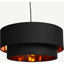 Picture of Oro Layered Pendant Drum Lamp Shade, Black and  Copper