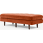 Picture of Scott Ottoman Bench, Burnt Orange Cotton Velvet