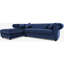 Picture of Branagh Left Hand Facing Chaise End Corner Sofa, Electric Blue Velvet
