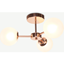 Picture of Globe Flush Pendant, Copper & Frosted Glass