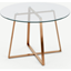 Picture of Haku 4 Seat Round Large  Dining Table, Copper and Glass