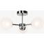 Picture of Globe Flush Pendant, Black Nickel and Frosted Glass