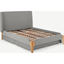 Picture of Roscoe Super King Size Bed With Storage Drawers, Cool Grey & Oak Legs