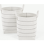Picture of Millon Set of 2 Felt Stripe Laundry Baskets, Off White
