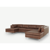 Picture of Monterosso Right Hand Facing Corner Sofa, Walnut Brown Leather