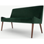 Picture of Higgs Upholstered Bench, Pine Green Velvet