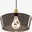 Picture of Kem Pendant Light and Plumen 001 LED Bulb, Smoke Grey Glass and Brass