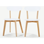 Picture of Set of 2 Fjord Dining Chairs, Oak and White
