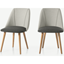 Picture of Set of 2 Lule Dining Chairs, Marl and Hail Grey and Oak