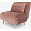 Picture of Haru Single Sofa Bed, Velvet Vintage Pink