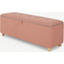 Picture of Burcot Upholstered Ottoman Storage Bench, Dusk Pink and Cool Grey