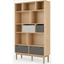 Picture of Campton Wide Bookcase, Oak and Grey