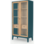 Picture of Ralph Glass Cabinet, Oak & Teal