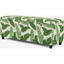 Picture of Burcot Upholstered Ottoman Storage Bench, Leaf Print