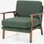 Picture of Lars Accent Armchair, Darby Green and Walnut Stain