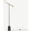 Picture of Faye Floor Lamp, Black, Antique Brass and Marble