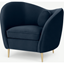 Picture of Kooper Accent Armchair, Sapphire Blue Velvet
