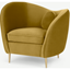 Picture of Kooper Accent Armchair, Vintage Gold Velvet