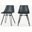 Picture of Set of 2 Kendal Dining Chairs, Grey leather and Black