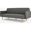 Picture of Ryson Click Clack Sofa Bed with Arms, Marl Grey