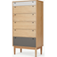 Picture of Campton Tall Multi Chest of Drawers, Oak & Grey