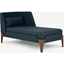 Picture of Roscoe Right Hand Facing Chaise Longue, Aegean Blue with Brown Legs